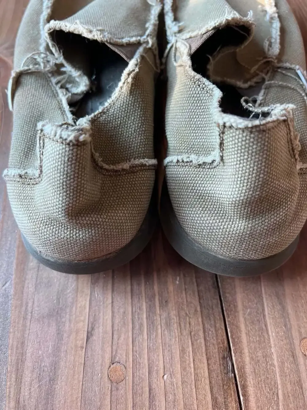 Crocs Santa Cruz Frayed Canvas Slip On Loafers Mens 10